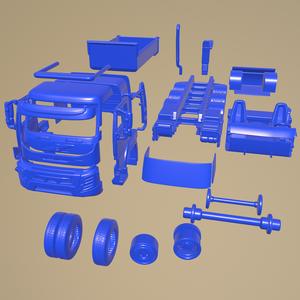 VOLVO FMX 2013 PRINTABLE TRUCK IN SEPARATE PARTS