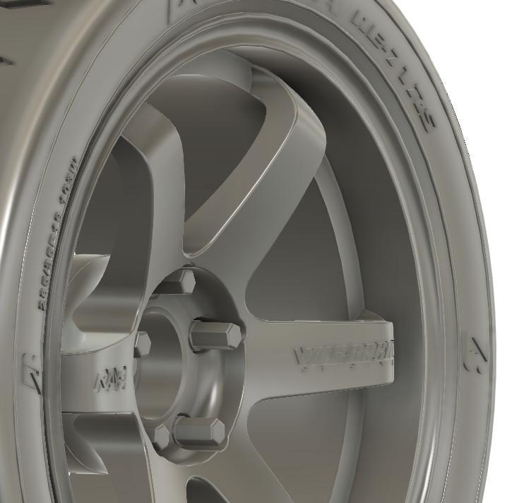 1/24 19x10.5 F4 Rays TE37 Saga S-Plus Black Shadow Ltd wheels