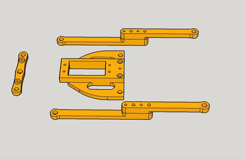 V2 servo motor mount for Volvo a60h bruder kit