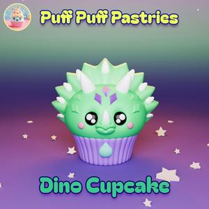 Kawaii Dino Cupcake Chibi