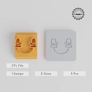 Mittens Stamp Tile Set, 5 Sizes, Perfect for Clay & Cookies, Holiday Winter Gloves Design, Christmas Motif PRODUCT_3889