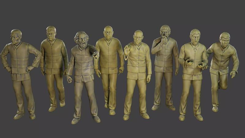 Male Security reflective vest MSRV Pack2 3D Model Collection