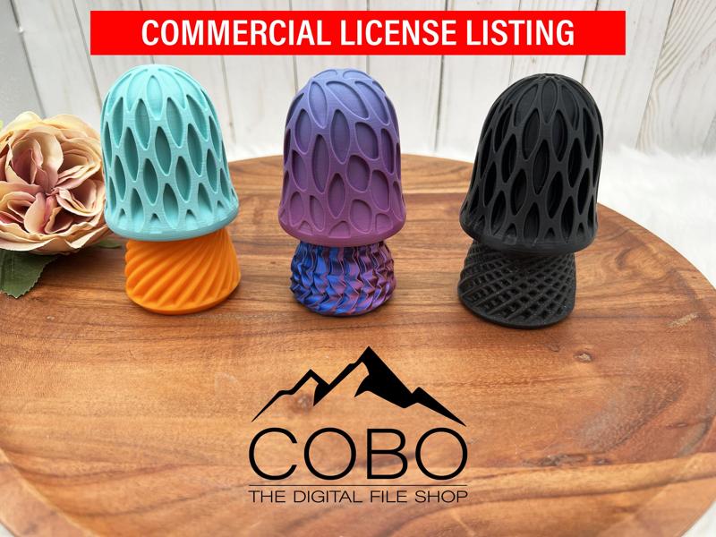 COMMERCIAL LICENSE Morel Mushroom Stashroom Digital STL File for 3D Printing, Stash Container, Mushroom Stasher, Storage tube, Mushroom