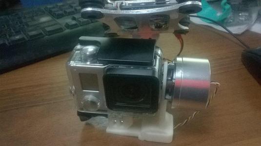 GoPro mount for FPV 2 Axis Brushless Gimbal with Controller For DJI Phantom CX-20 Go Pro 3 Silver
