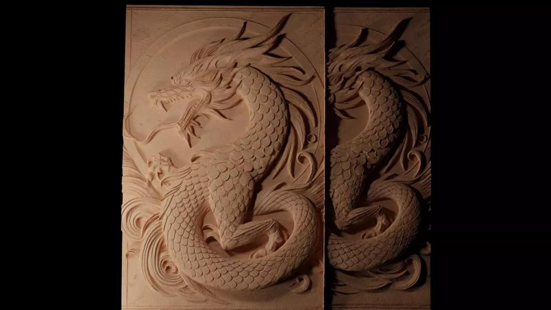 Black Shuck CNC 3d Print High Relief Sand Casting