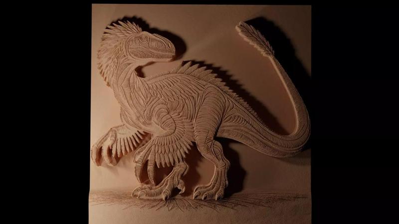 Therizinosaurus CNC 3d Print High Relief Sand Casting