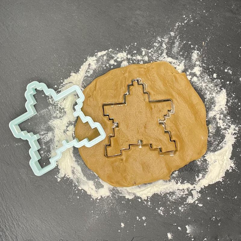 PIXEL super mario star power COOKIE CUTTER CLASSIC VIDEO GAME