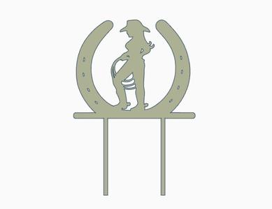 Cowgirl Cake Topper.stl