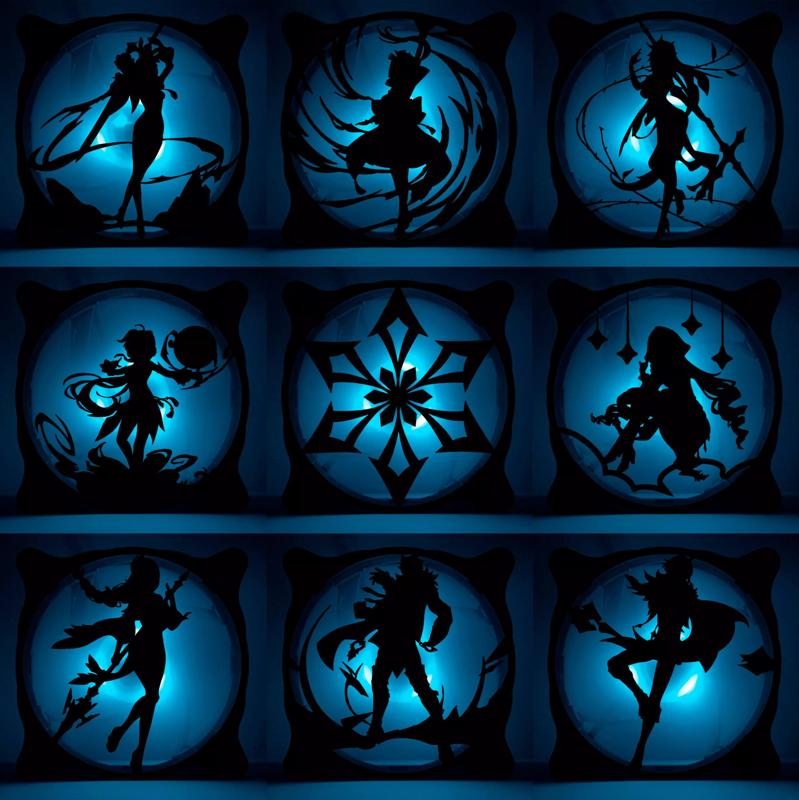 Genshin Impact Characters Cryo PC fan cover  3D Model Collection