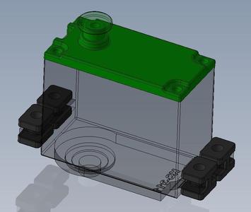 Servo lower cover with extended axis