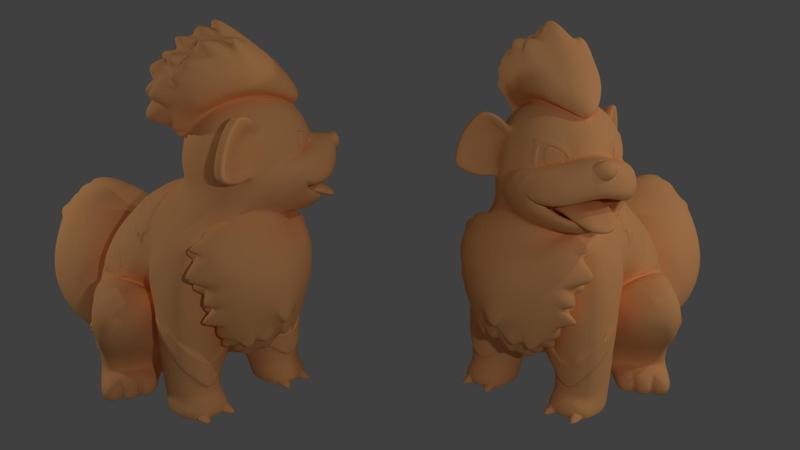 Grrowlithe Pokemon EDLI3D