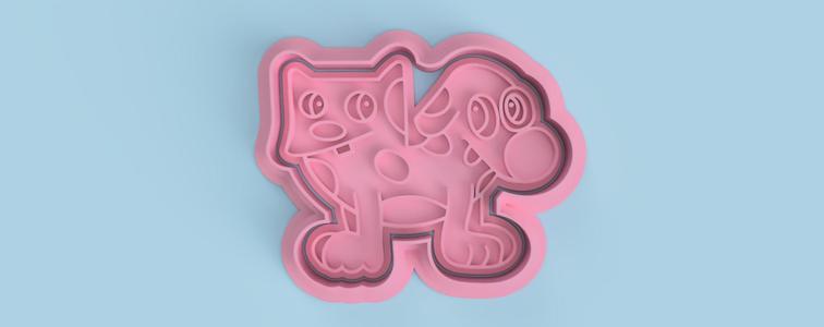 CatDog cookie cutter ( Catdog cookie cutter )