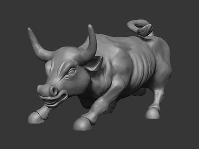 3d printable Charging Bull