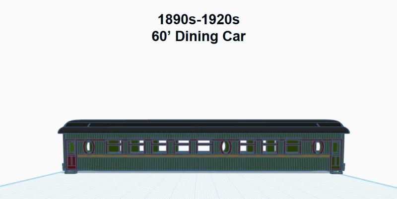 60' Dining Car (HO SCALE)
