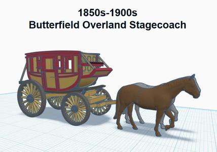 Butterfield Overland Stagecoach (HO SCALE)