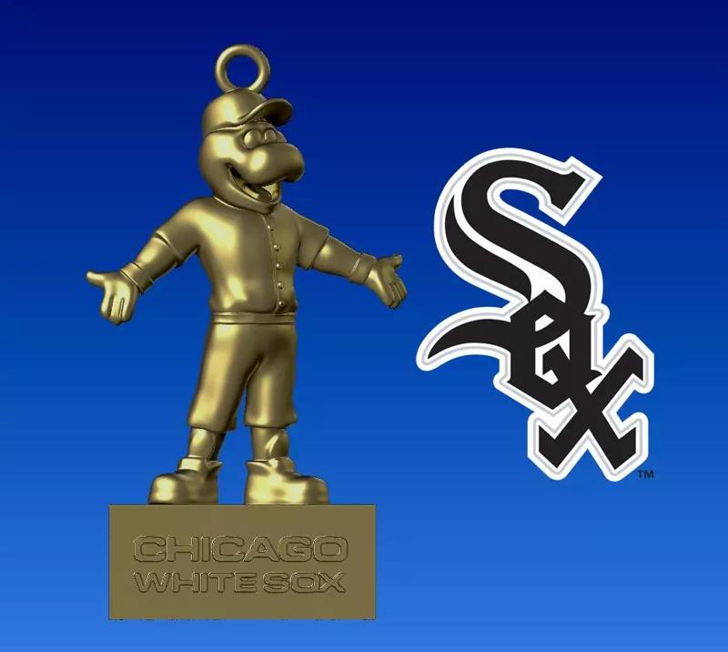 NCAA- Mascot Hanging Figurine Chicago White Sox - 3D print