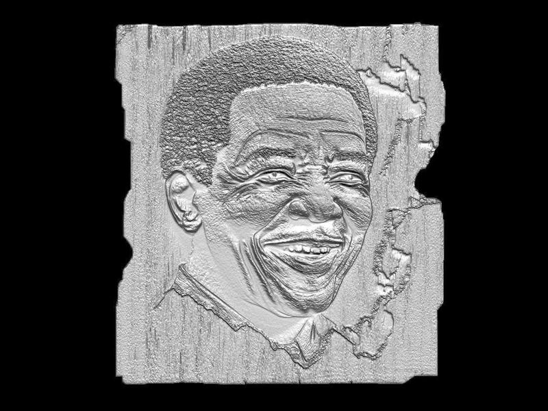 Nelson Mandela 3D Relief Sculpture