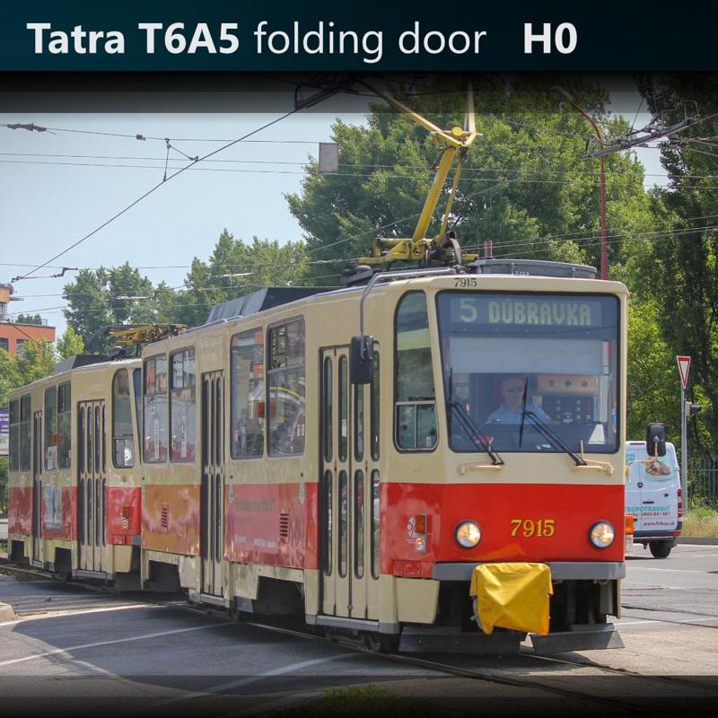 Tatra T6A5 folding doors H0