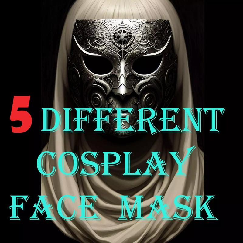 5 DIFFERENT COSPLAY PARTY FACE MASKS