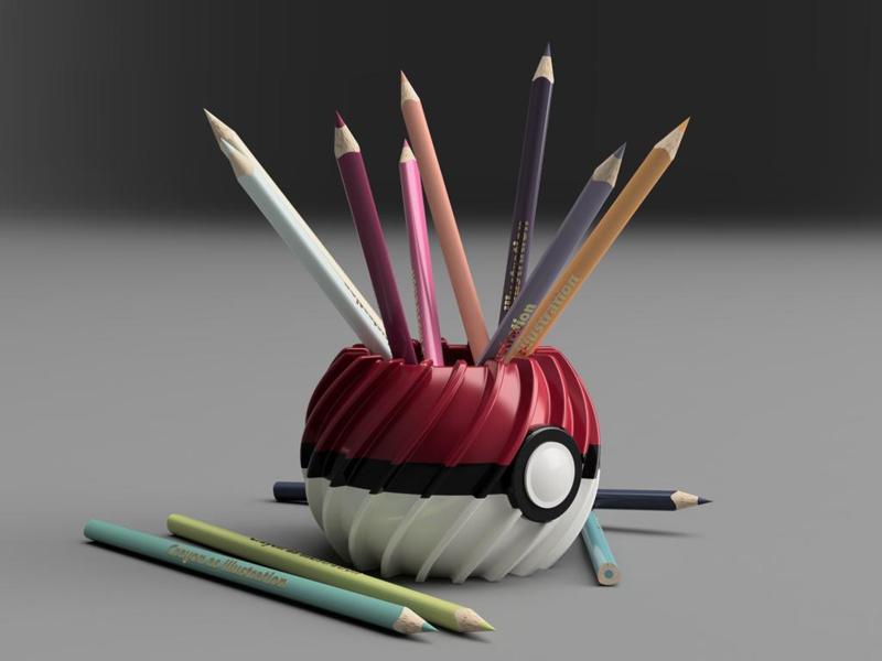 PokéBall Pencil Holder