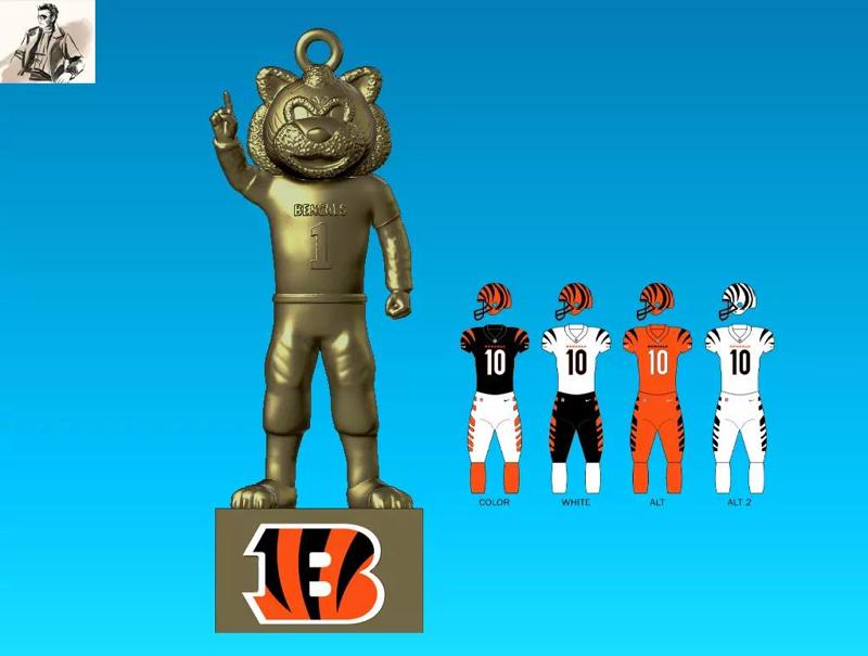 NFL - Hanging Figurine Cincinnati Bengals - 3D print