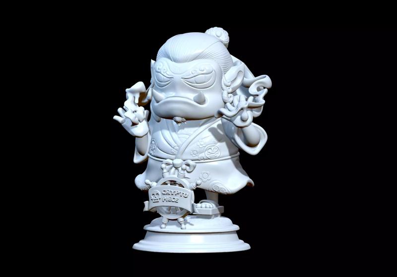 Model samurai obj santa claus figurine