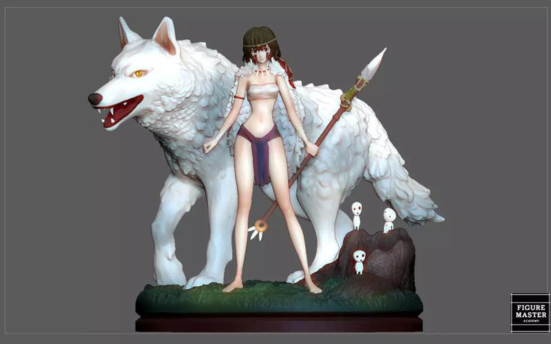 MONONOKE HIME MIYAZAKI HAYAO ANIME GIRL WILD CHARACTER