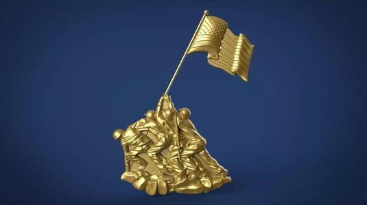 Iwo Jima Tribute American Marine Hero