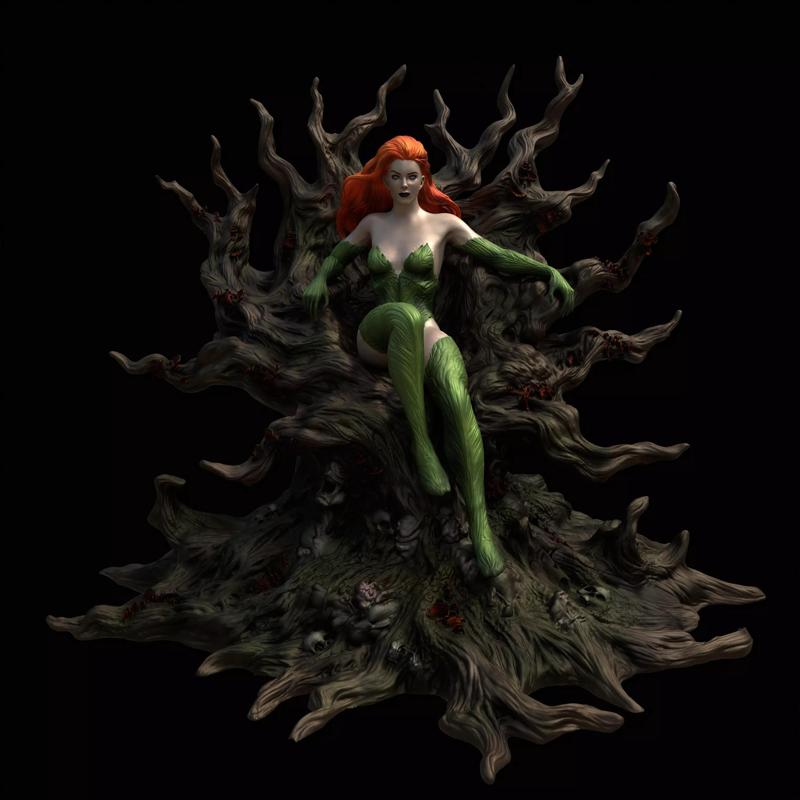 Poison Ivy 3D Model in Classic Costume Inspired by DC Comics