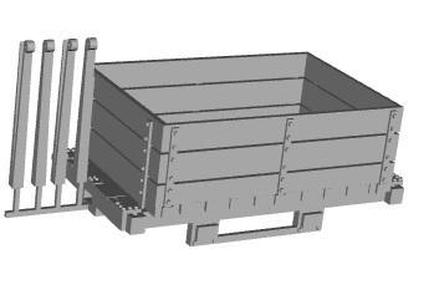 WDLR A type open wagon, folding ends and sides (60cm gauge) 1/19 scale