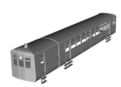 Jersey Eastern Railway railcar Brittany 1/120 scale