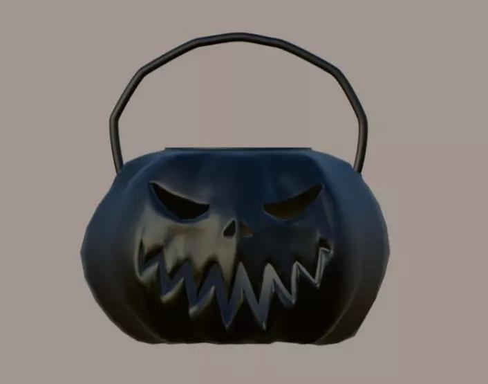 Jack-o-lantern pumpkin basket stl file
