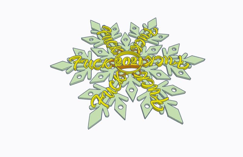 FUCK 2021 Christmas Ornament (2 patterns!)