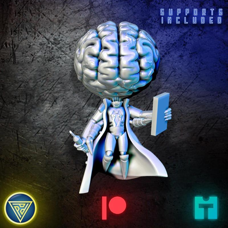 Cientist Floating Brain