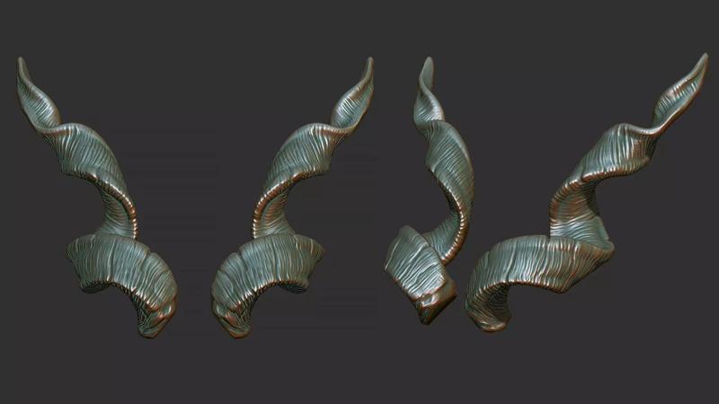 Horns of the goat markhor