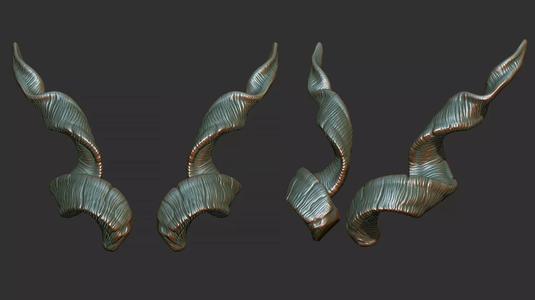 Horns of the goat markhor