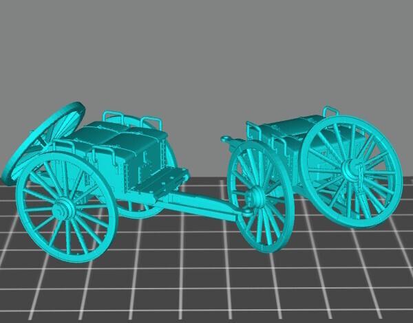 28mm ACW field artillery Caisson