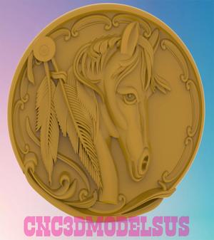 Horse head 5 3D MODEL STL FILE FOR CNC ROUTER LASER