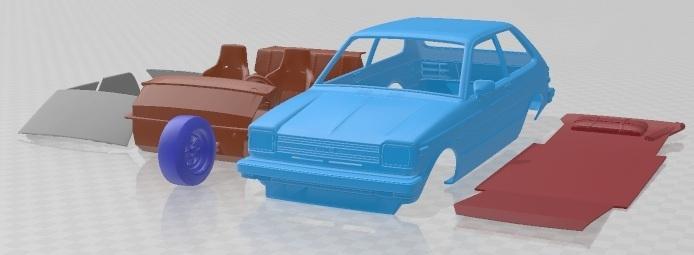 Toyota Starlet KP61 Printable Car