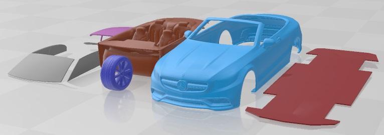 Mercedes Benz S63 AMG Cabriolet 2017 Printable Car