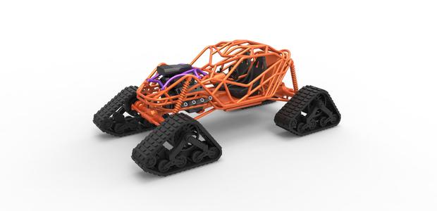 Diecast Rock bouncer on tracks Scale 1 to 25