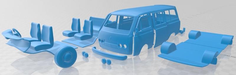Toyota Hiace 1967 Printable Van