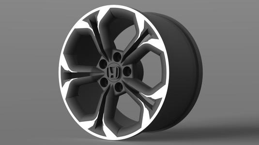 CIVIC RIM 3D MODELING STL
