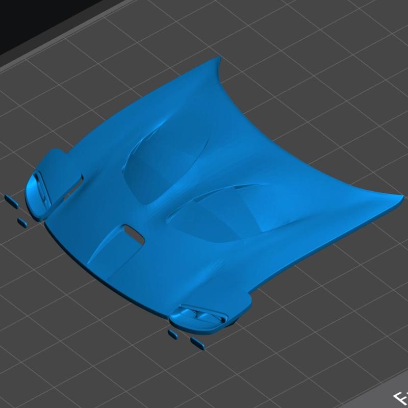 MAZDA RX7 Hood and headlights 1/24 SCALE