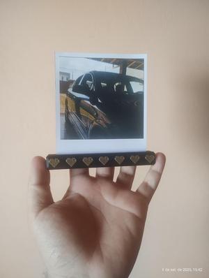 Magnetic Polaroid Photo Frame - Pixel Hearts (8-bit Style)