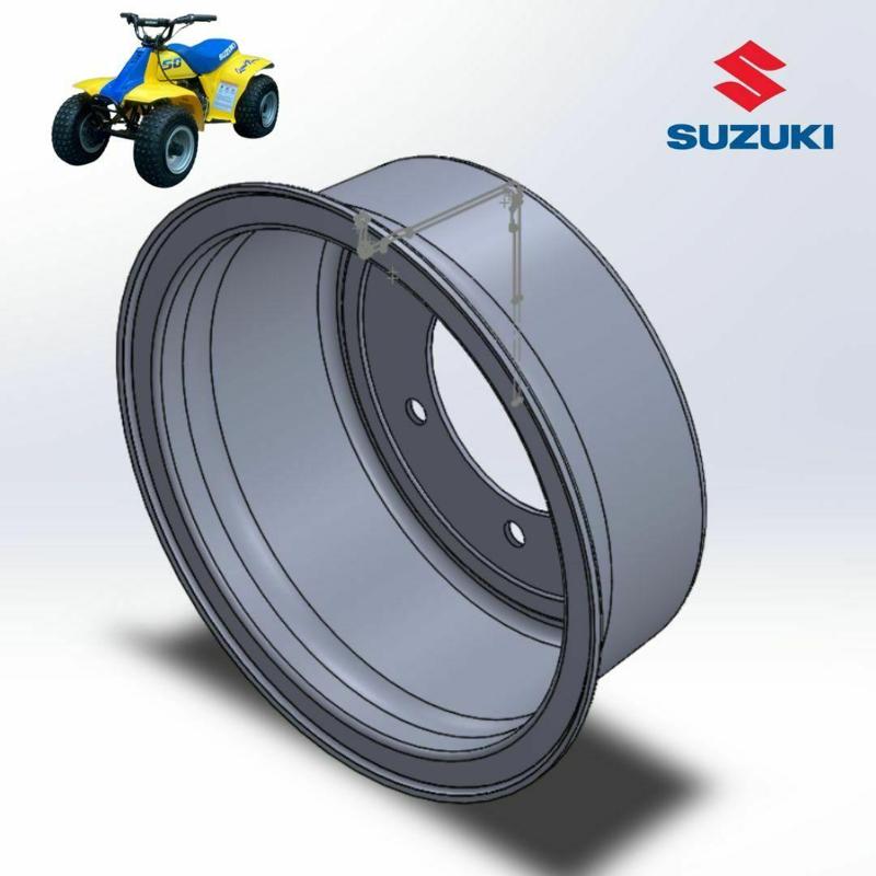 Lt 50 Suzuki quadrunner quad whell metalic whell rim quadricycle rim sheet metal rim