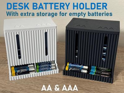 AA/AAA Battery Organizer + Empty Storage
