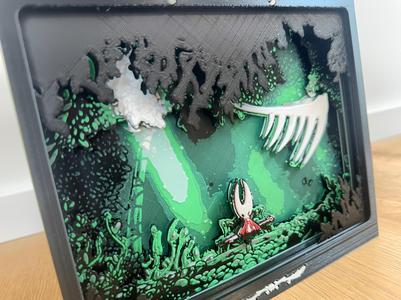 It’s a Trap! — Silksong Bench Shadowbox (HueForge)