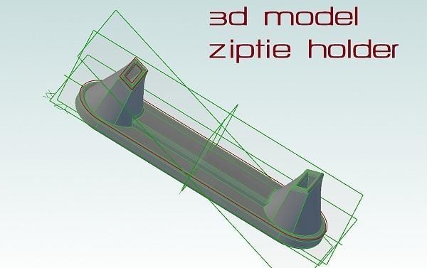 Simple ZipTie Landing Gear Holder for 12.5mm booms
