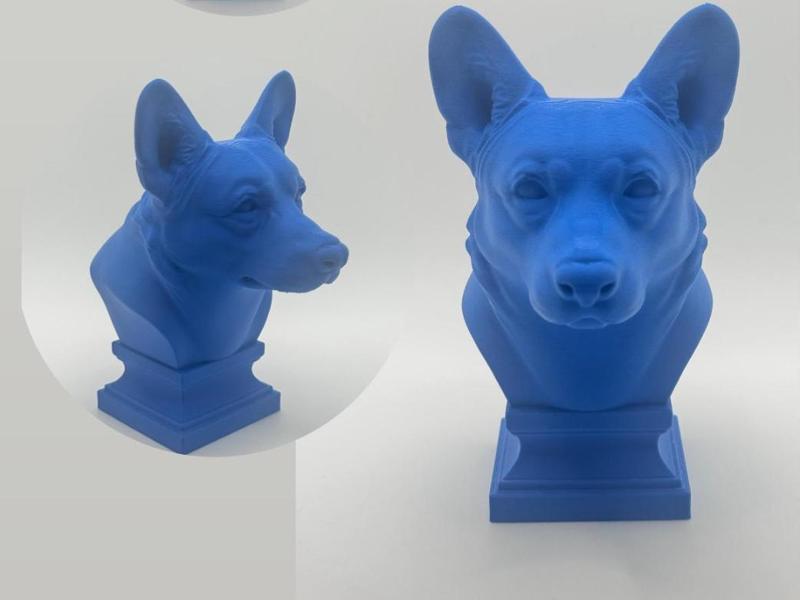 Corgi Dog Bust & Stand 
